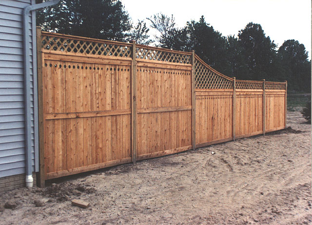 White Cedar Wood Privacy Fence by Elyria Fence